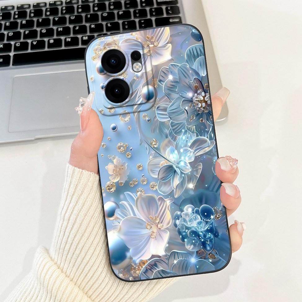 Чехол для телефона Oppo Reno 13F 4G CPH2701 5G CPH2699 Чехол для Oppo Reno 13F Ударопрочный Роскошный Милый Кот Панда Модные Цветы Любовь