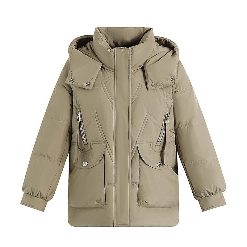 Пуховик женский средней и длинной длины, зимний, толстый и теплый, с капюшоном, для женщин среднего и пожилого возраста
