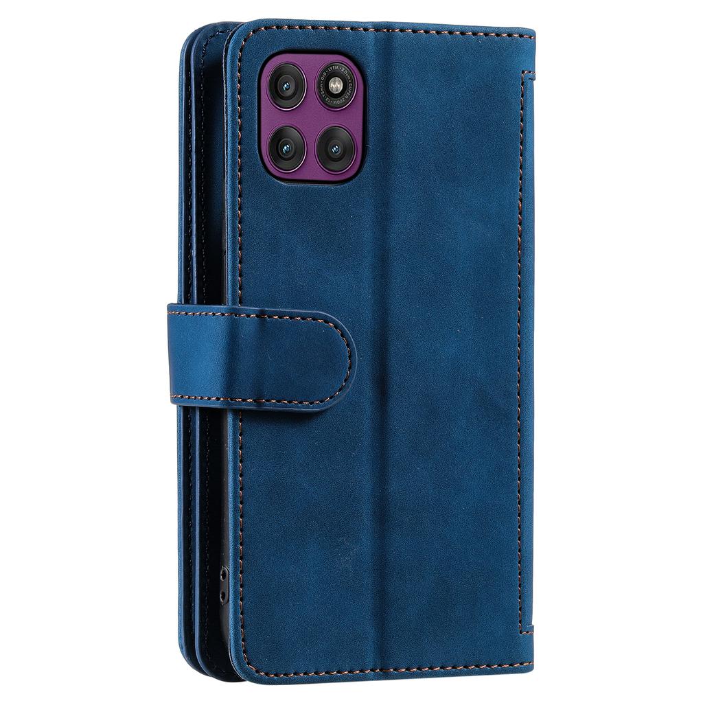 For Motorola Moto G86 5G Case 9 Card Slots Zipper Wallet PU Leather Phone Cover with Wrist Strap