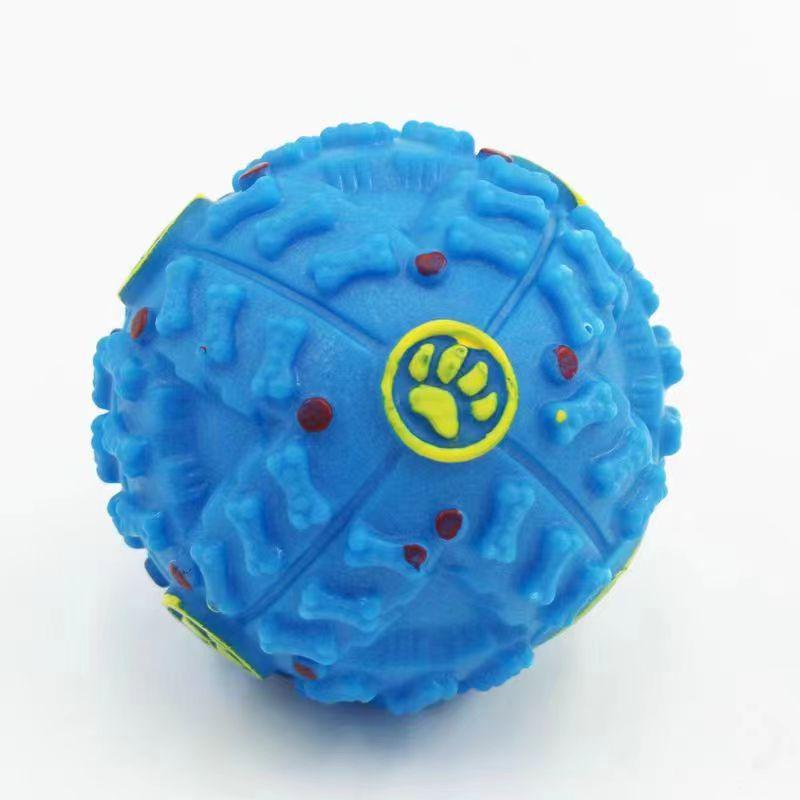 Colorful Squeaky Chew Toy Puzzle Ball for Dogs - Available in Large & Small