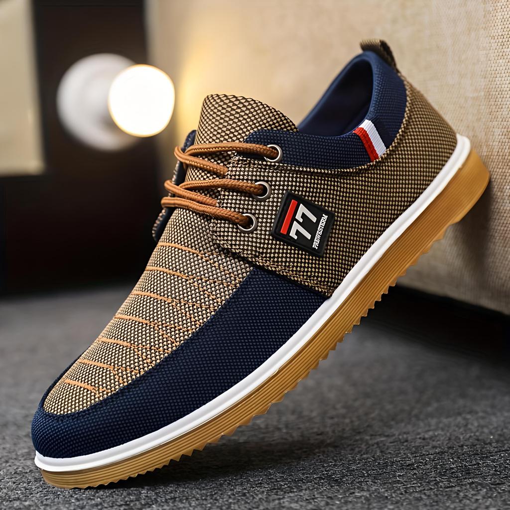 Мужская повседневная парусиновая обувь, дышащая износостойкая нескользящая обувь на шнуровке для активного отдыха, весна-лето и осень
