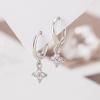 Серьги-кольца из серебра 925 пробы с иглой и цирконием для женщин, ювелирные изделия, подарки
