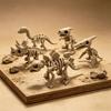 8cm 3D Printed Skeleton Animals Halloween Desktop Ornament Joints Movable Animals Living Room Home Office Craft Christmas XXL