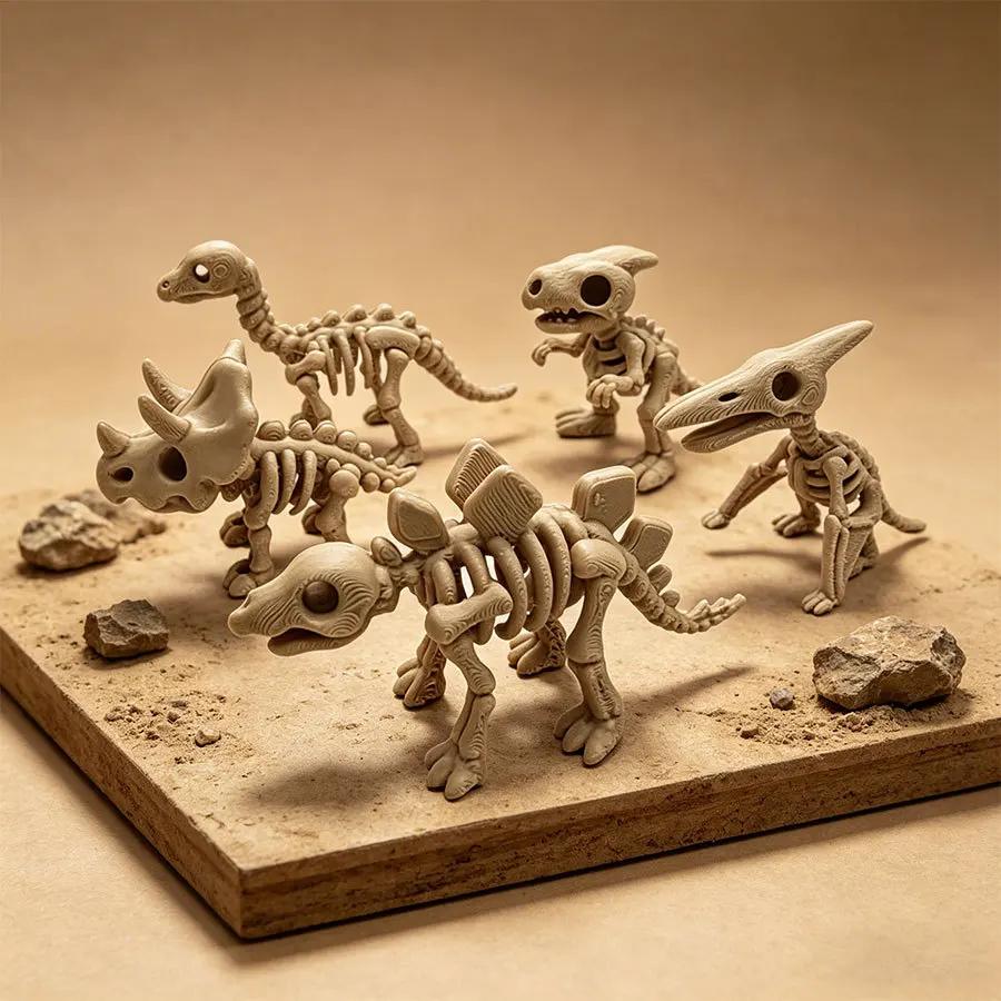 8cm 3D Printed Skeleton Animals Halloween Desktop Ornament Joints Movable Animals Living Room Home Office Craft Christmas XXL