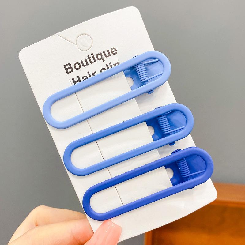 3 шт., матовые заколки для девочек, овальные, треугольные и квадратные заколки для волос со звездами для детей, заколки для волос, заколки для волос Click Clack