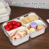 Разделенный поднос для сервировки с крышкой - Контейнер Snackle Box для портативных подносов с закусками - Прозрачный органайзер для конфет, ланч-бокс Bento