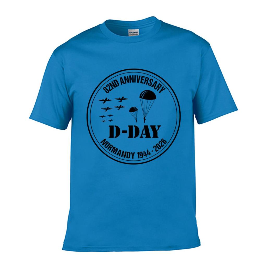 82nd Anniversary D Day Norunisexdy 1944 2026 Airborne Parachutes Aircraft ShortSleeved TShirt
