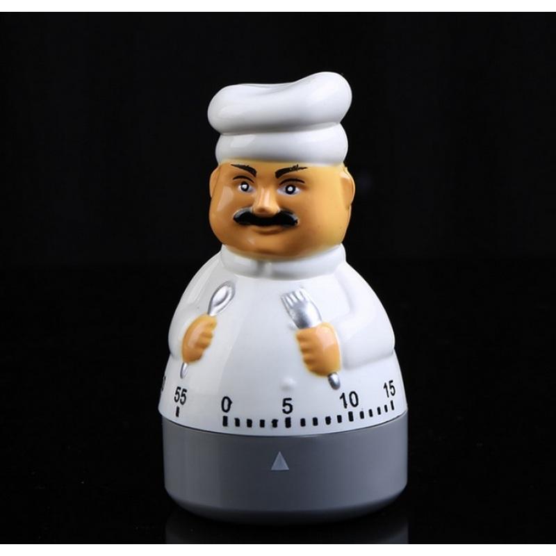 Электронный таймер, вилка, кухонные аксессуары для шеф-повара, пластиковый кухонный таймер, механический циферблат обратного отсчета, сигнализация