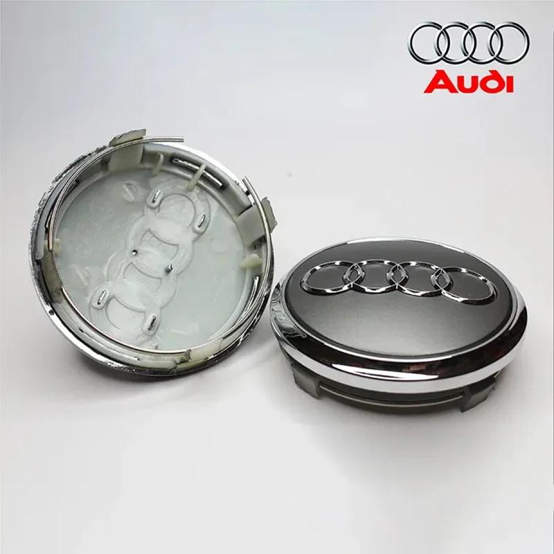 2026 4Pcs/pack 69mm Cap Hub Covers Badge Wheel Center Car Styling for 4YTE A3 A4 A5 A6 A7 A8 TT V8 RS3 RS5 Q3 Q5 Q7 TT Wheel Hubcap