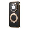 Denior PU Litchi Texture Rotating Stand Electroplated Mobile Phone Bags Magnetic Ring Holder Compatible for Mate 80 Series