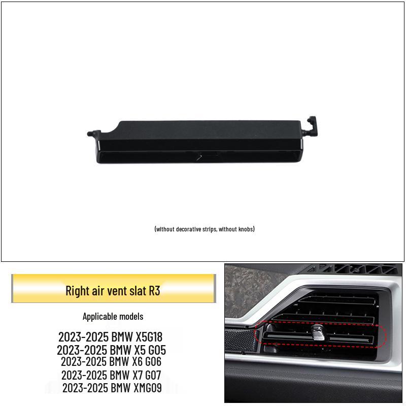 Комплект для ремонта воздуховодов BMW X5/X6/X7: Вал ручки регулировки и рамка панели