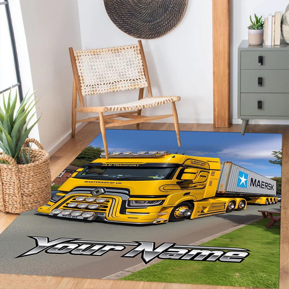 Renault Customized Name Area Rug Suitable For Study Room Entryway Dining Room Living Rooms Antislip Rug Office Home Decor
