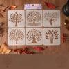 6 шт./набор DIY Decor Tree Series Scrapbook трафареты ретро эстетика журнальный рисунок шаблон картины школьные принадлежности для школьников
