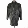 Итальянская мода Куртка-пальто из натуральной овечьей кожи/Женская M/Размер 9/Черная/Нагрудные карманы(ИСПОЛЬЗОВАЛ)
