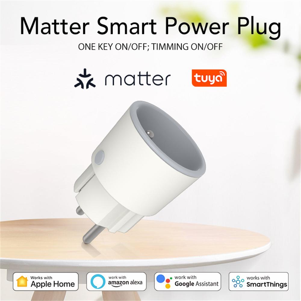 NEO NAS-WR07WM Tuya Matter WiFi Smart Plug 16A FR Plug Smart Socket with Power Metering for Apple/Google/Amazon