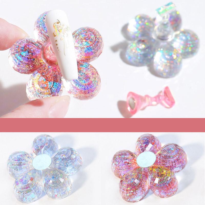 Магнитный держатель Aurora Tips For Nails Flower Design Nails Accessories Tools Display Practice Training Nail Stand Manicure
