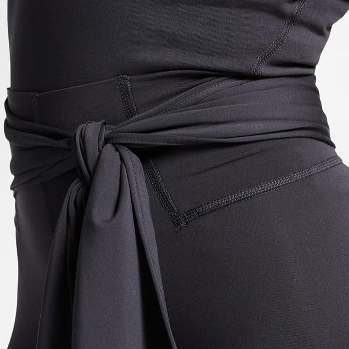 Nike Solid Color High Waist Fitness Leggings Women Leggings Black AR7556-080-L