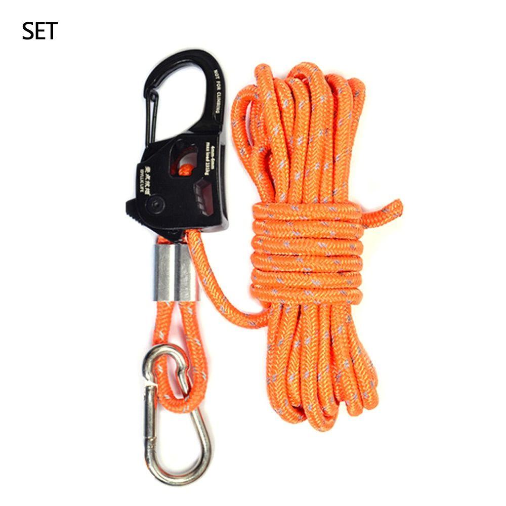 Aluminum Alloy Tent Rope Buckle 5m Rope Wind Rope Hanger Quickdraw Tent Accessories Outdoor Tool