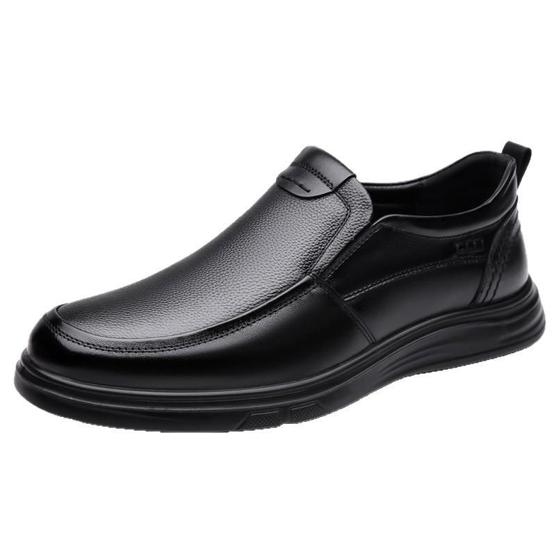 Middle-aged and Elderly Casual Leather Shoes Men's Beef Tendon Soles Spring and Summer New Dad Shoes Soft Leather Shoes