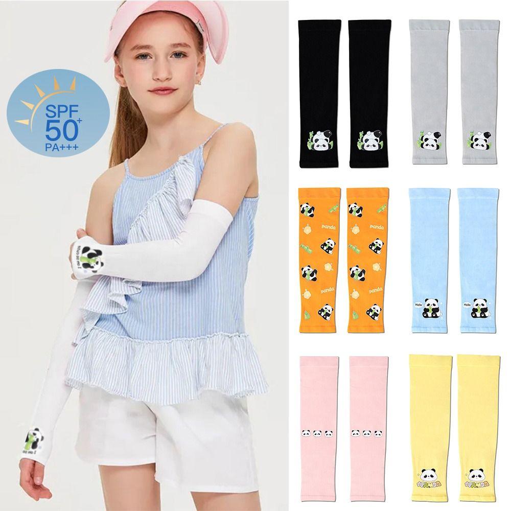 Thin Ice Silk Sleeve Sun Protection Mittens Cycling Arm Warmer Kids Arm Sleeves Children Baby