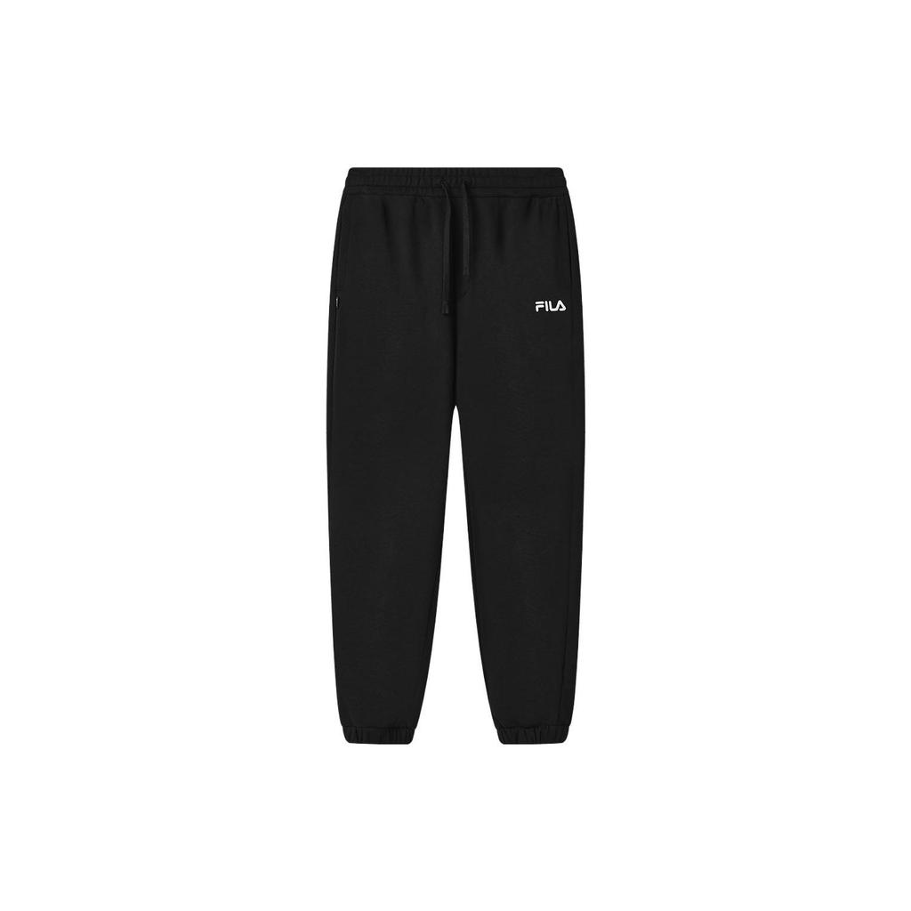 Fila Solid Color Tapered Knit Sports Pants Men Bottoms Black F11M339608A-BK