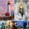 Морской пейзаж Маяк Мода Алмазная картина Custom 50x40CM Плакат