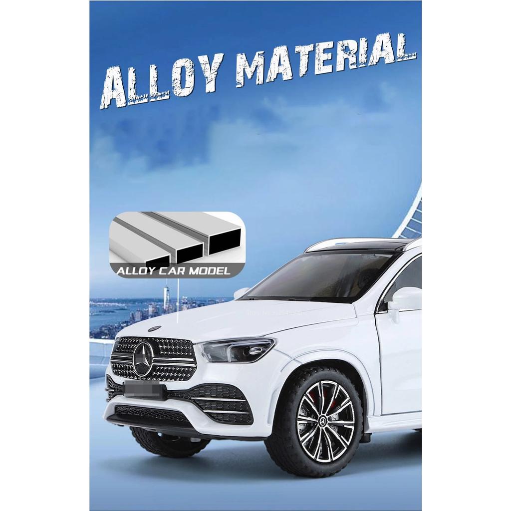 1/24 масштаб Benz GLE350 внедорожник литой игрушечный автомобиль модель высокая имитация транспортного средства со звуком и светом коллекция игрушек для детей