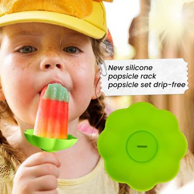 Силиконовый держатель для мороженого Yousheng в форме цветка, непромокаемый держатель для леденцов на палочке, многоразовый моющийся держатель для мороженого без грязи