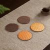 Heat Insulation Vine Woven Coaster Bamboo Cup Mat Natural Rattan Coaster  Tea Accessories