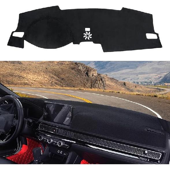 Чехол на приборную панель Коврик на приборную панель Ковер Индивидуальный крой для Honda Civic Купе Седан/Хэтчбек 2016 2017 2018 2019 2020 2021 Аксессуары Противоскользящий Центр