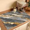 1 шт. Сушильный коврик с мраморным принтом, Посуда для кофейни, Кухонный ковер, Настольная посуда, Прочный диатомовый ил, Настольный коврик, Коврик для посуды для домашних животных