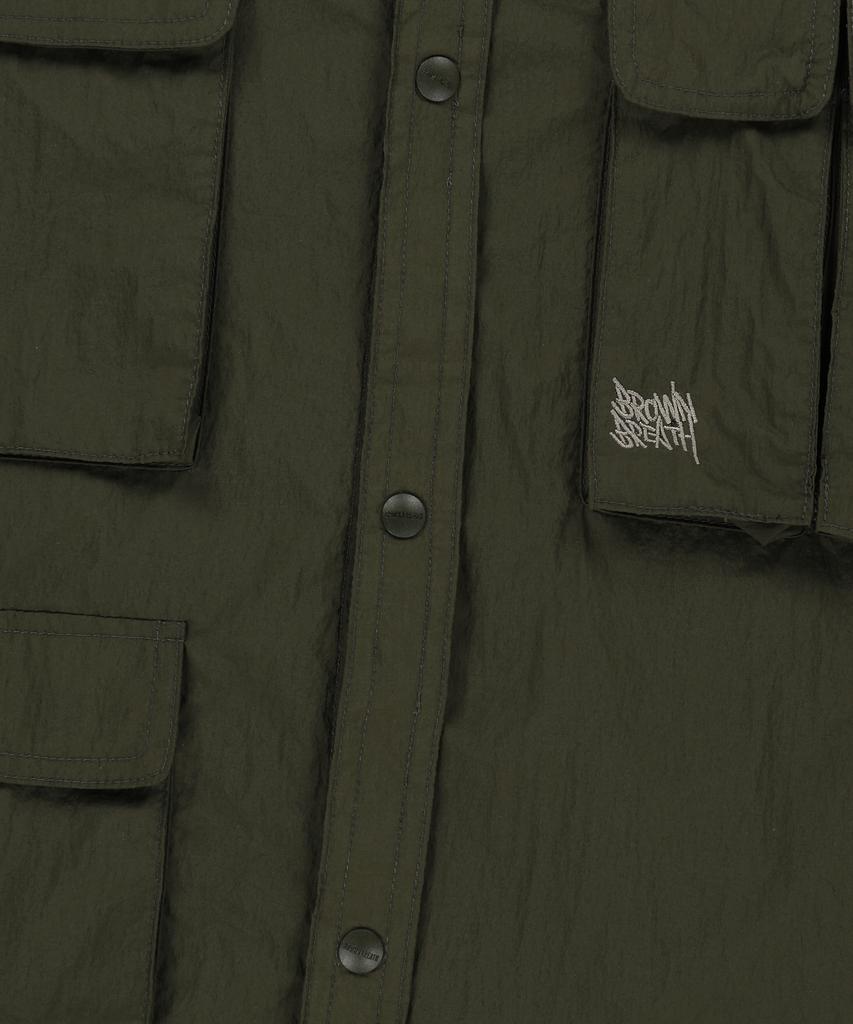 BROWNBREATH Multi Pocket Utility Shirts - Khaki