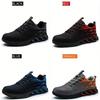 Breathable Safety Sneakers with Steel Toe and Puncture-resistant Soles - Comfortable and Durable Slip-resistant Work Shoes -top Design for All Seasons