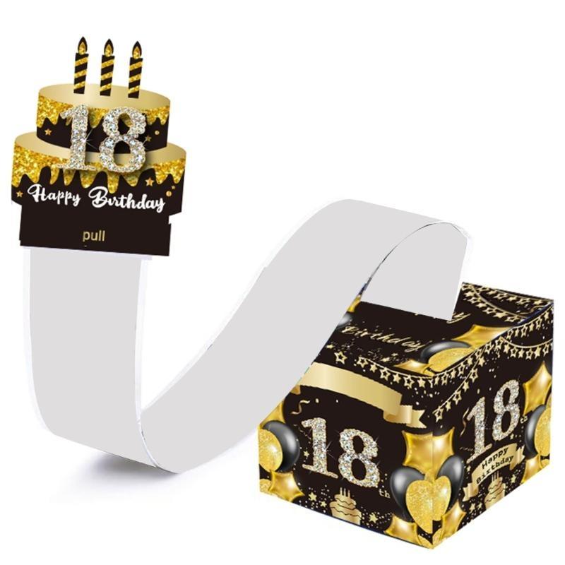 652F Creative Cash Gift Box with Transparent Bags for Any Age Birthday Party Supplies