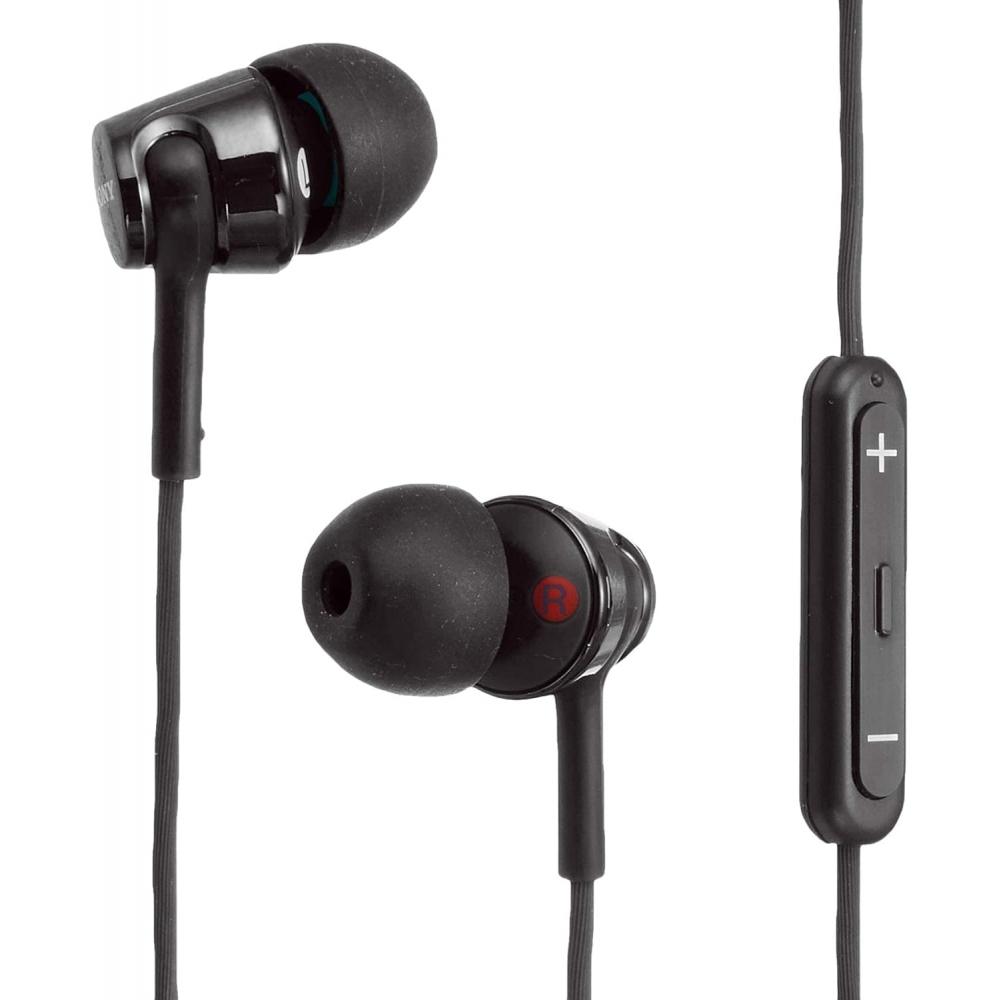 Посетите внутренние наушники Sony закрытого типа. Черный чёрный