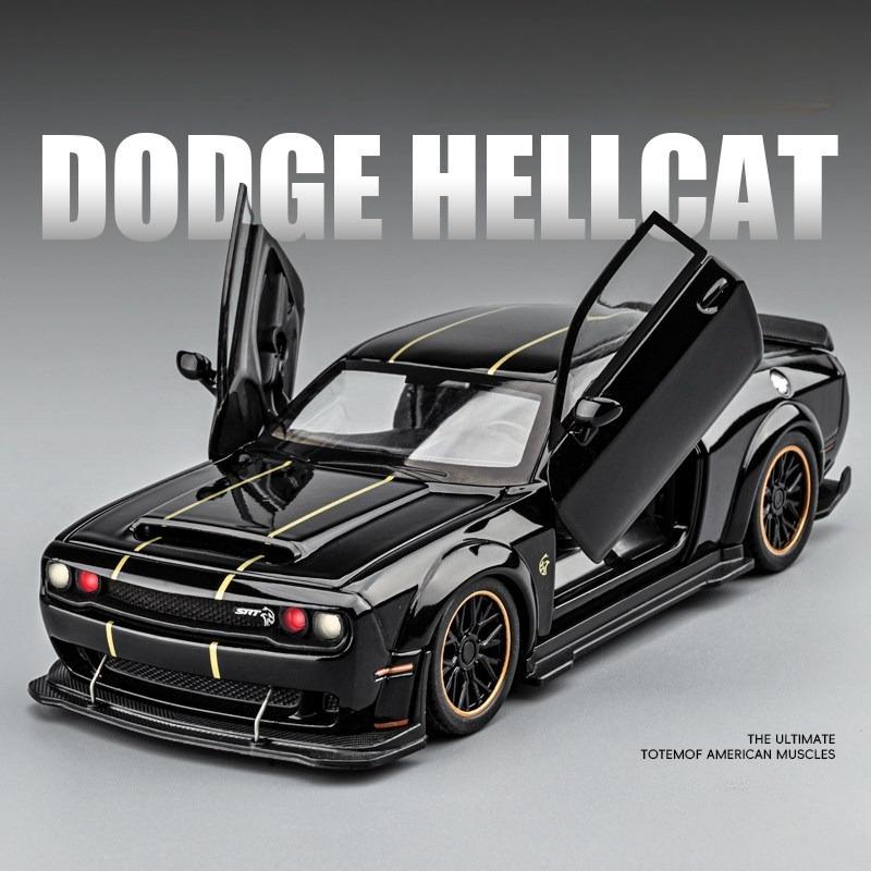 Симуляция 1/32 Dodge Challenger Hellcat SRT Коллекция Моделей Автомобилей из Сплава Миниатюрный Металлический Игрушечный Автомобиль Подарок Парню