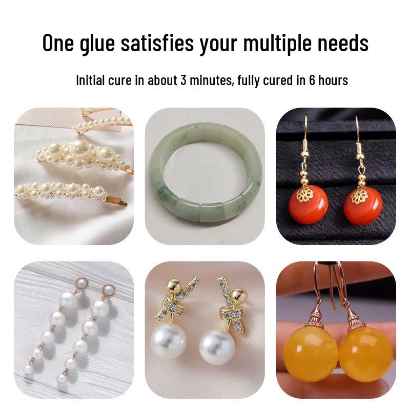 Pearl Jewelry Adhesive for Beads, Pendants, Earrings, and Rhinestones