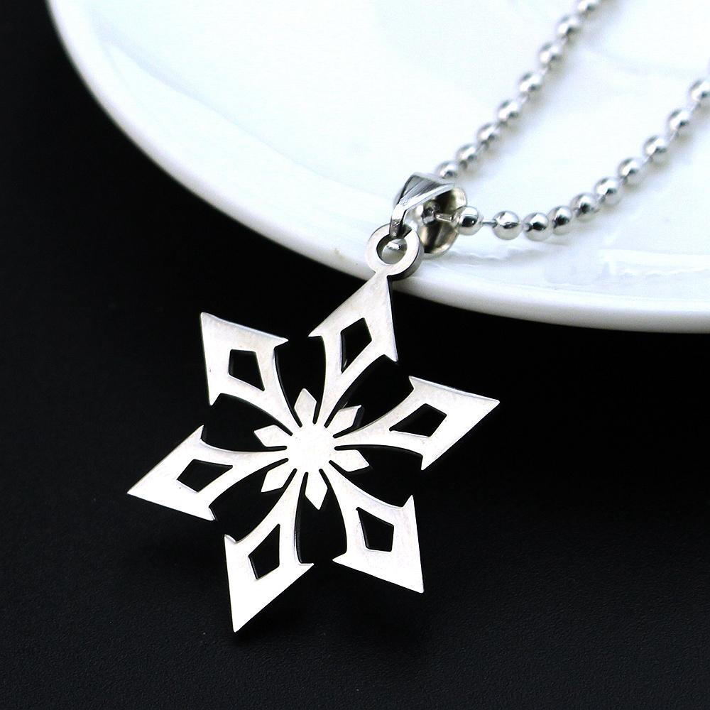 Genshin Impact кулон ожерелье подростковое милое аниме мультфильм призрак ожерелье из нержавеющей стали для мужчин женщин ювелирные аксессуары подарок