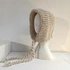 Korean Ear Protection Hat Hand-crocheted Tie Pullover Beanie Hat Fashion Y2k Knitted Hat  Women