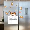 Fridge Magnetic Message Board with 8 Marker Pens Cartoon Dog Dry-Erase Note Board Refrigerator Magnet Whiteboard Decoration