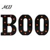 Праздничные световые гирлянды 3 шт. Буквы Halloween Boo со светодиодной подсветкой, Настольные украшения для дома, Знак BOO