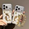 Роскошный Золотой Карп Кои на Счастье Чехол для Телефона для iPhone 16 15 13 14 12 11 Pro Max Plus Ins Женский Милый Прозрачный Чехол Эпоксидный Чехол с Золотой Фольгой