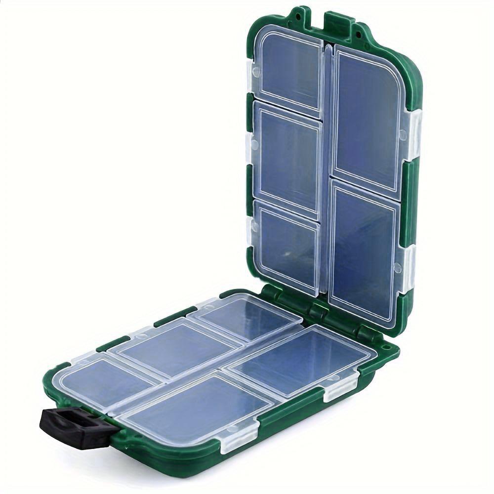 2 шт. Пластиковый ящик для хранения рыболовных снастей с 10 маленькими коробками для аксессуаров для крючков для инструментального мусора, снастей для Луя