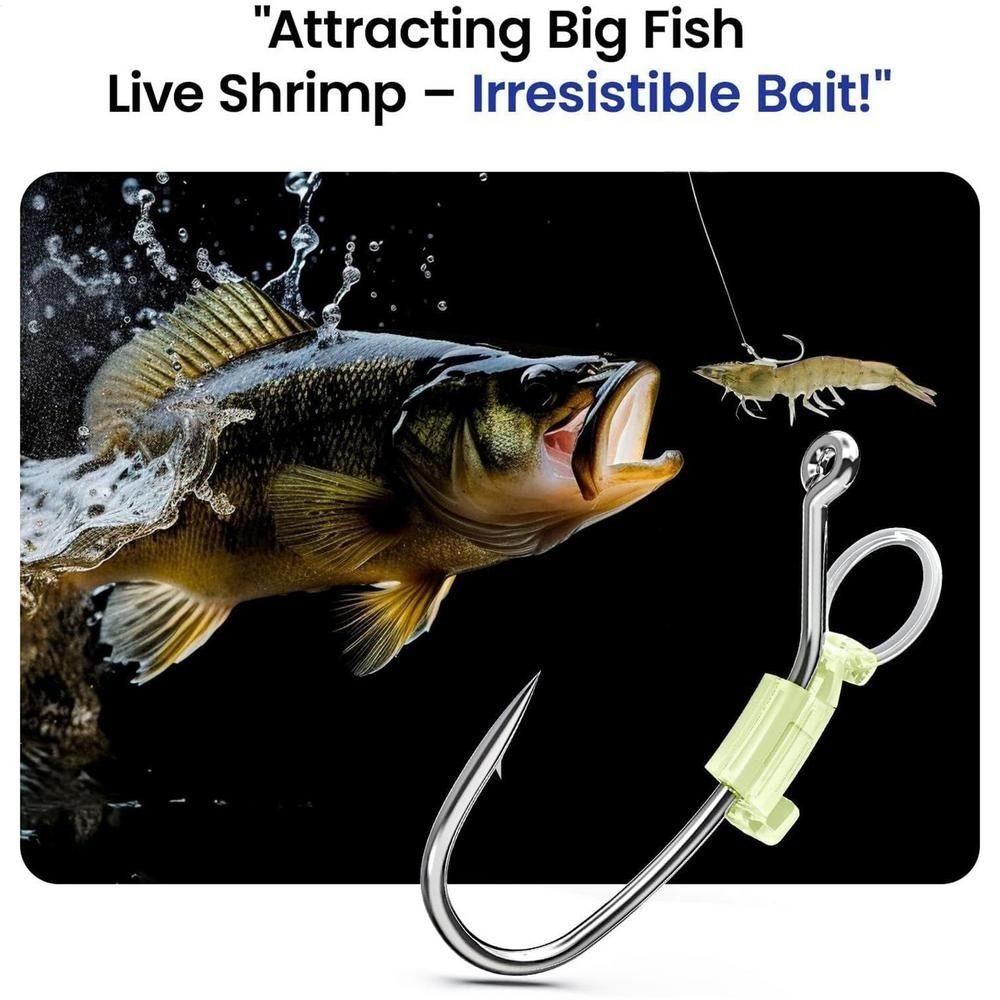 5/10/20Pcs Anti-entanglement Luminous Live Shrimp Hooks String Hook for Fishing Accessories