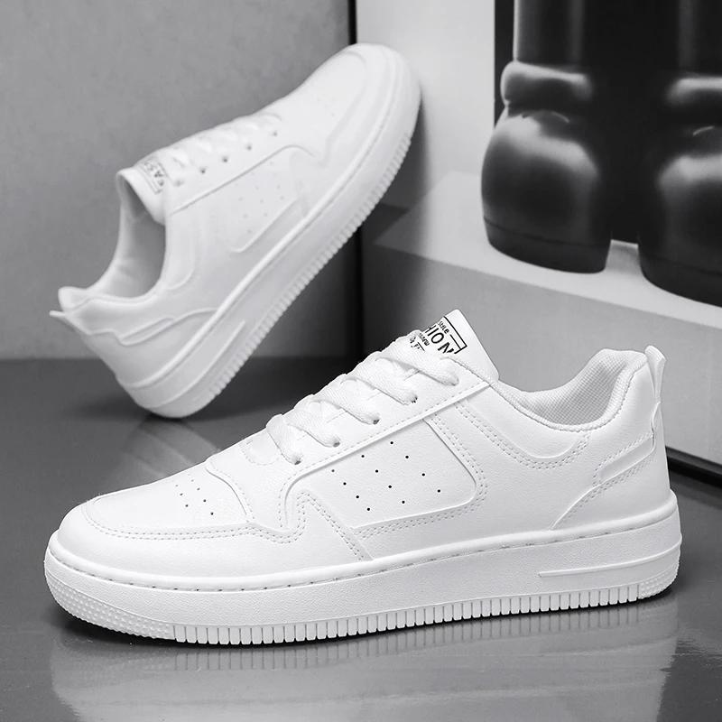 Summer Men's Shoes New Breathable White Casual Sport Shoes Trendy Korean Style Versatile Thick Bottom Student Shoes
