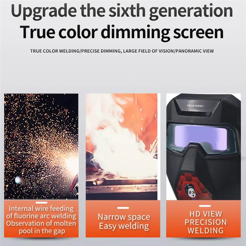 Fresh New True Color Auto-Dimming Welding Head Goggles,4/5-9/9-13, Suitable For TIG MIG ARC Plasma Cutting Grinding