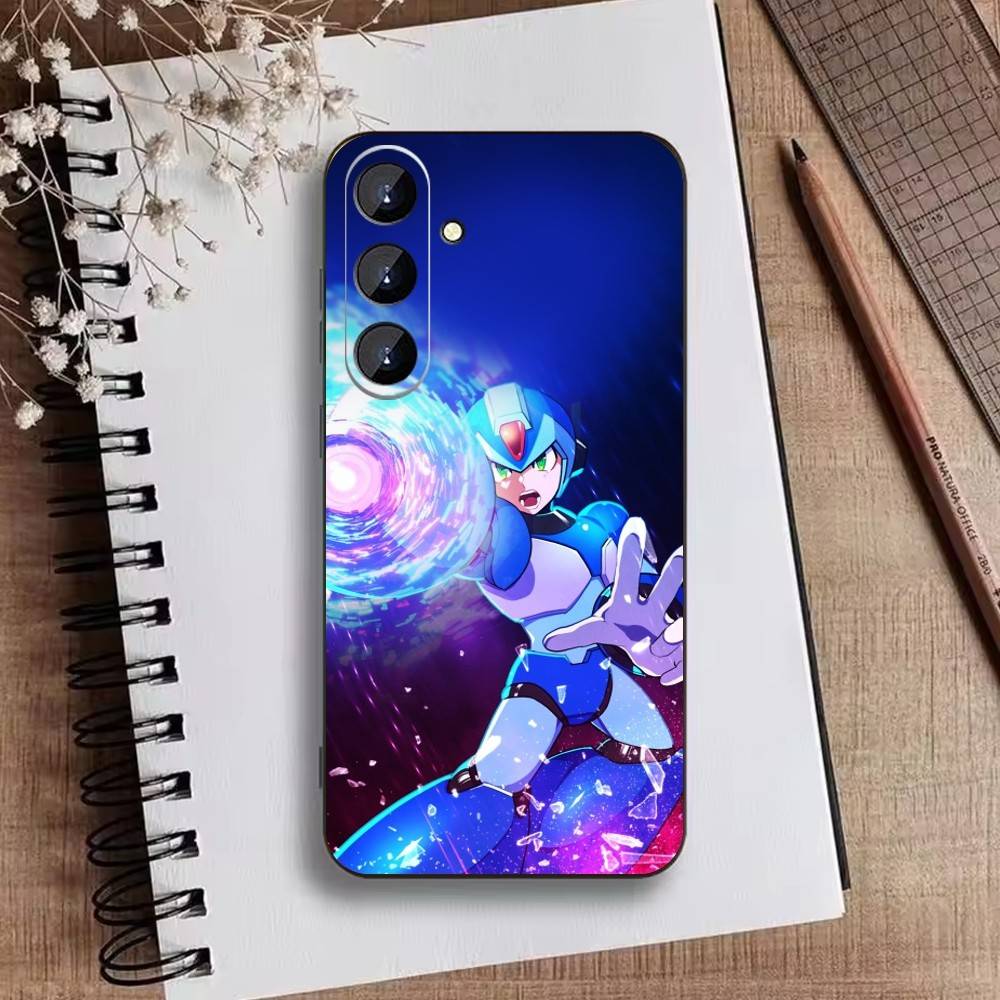 Чехол для телефона H-Mega Man Anime для Samsung Galaxy A73, A21s, A22, A31, A52, A53, A71, A41, Мягкий черный корпус