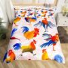 3D Print Rooster Farm Animal Cartoon Comfortable Duvet Cover Pillowcase Bedding Set Children Bedroom Decoration Home Textile