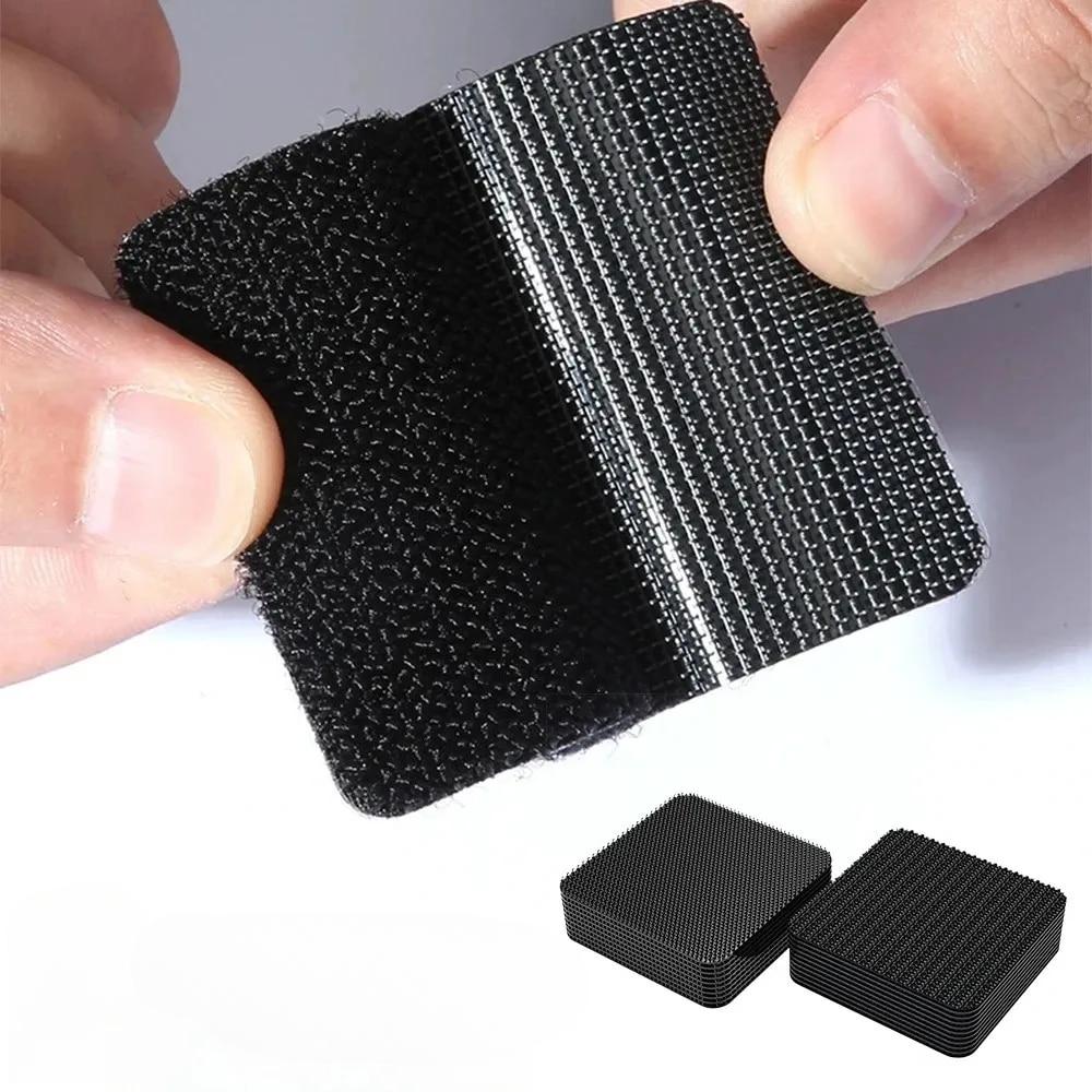 10pcs Carpet Mat Fixing Stickers Universal Car Foot Pad Invisible Non Slip Tape Nylon Magic Tape Auto Traceless Adhesive