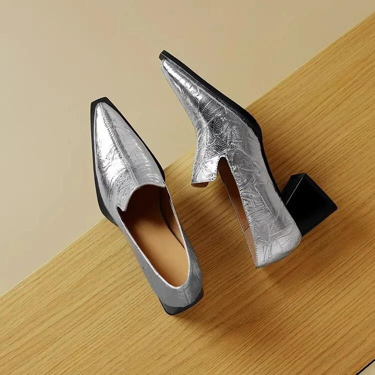 Женская обувь Женская Легкая Европейская Стильная Элегантная Черная Обувь на Квадратном Каблуке Женская Повседневная Офисная Обувь для Вечеринок